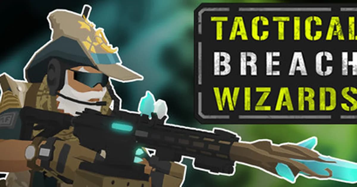 Tactical Breach Wizards: a wizard in tactical gear prepares to breach a door, spell symbols visible in the environment