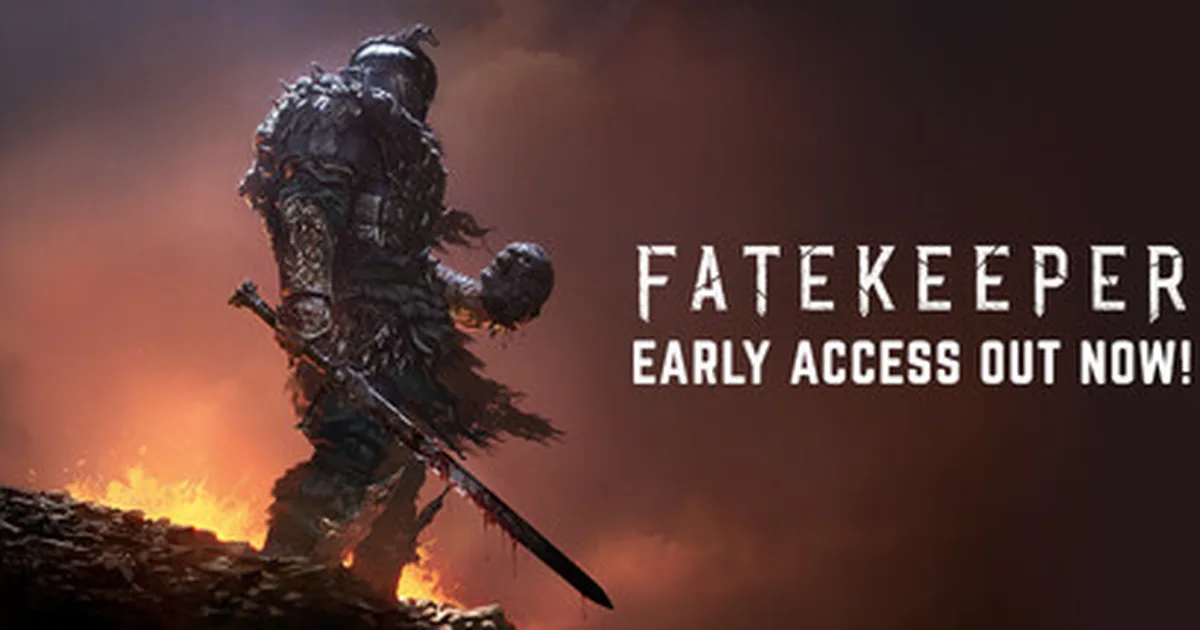 Fatekeeper header image showing armored character in a dark atmospheric fantasy environment with torch light